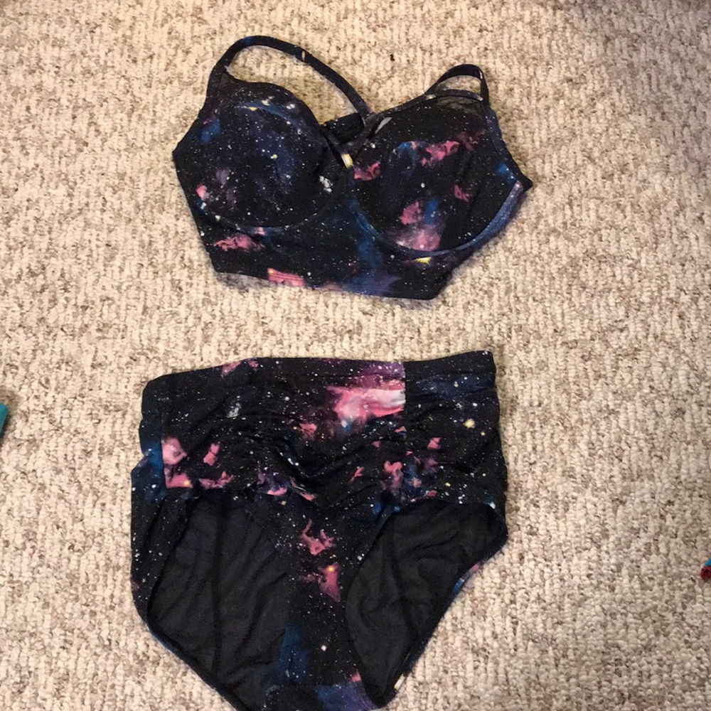 Torrid Galaxy bikini swimsuit plus size